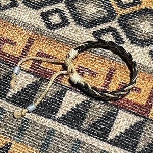 Leather and Jute sinch bracelet